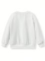 Vitoria Brayner Toddler Girls' Casual Long Sleeve Round Neck Sweatshirt For Autumn And Winter