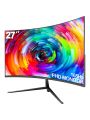 Gawfolk Curved 27 inch Gaming Monitor 165Hz, 144Hz PC Monitor Full HD 1080P, Frameless 1800R Computer Display with FreeSync & Eye-Care Technology, Support VESA, DP, HDMI Port (Black)