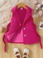 Baby Girl Ruffle Trim Dress & Belted Coat