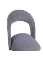 OSQI Modern Barstools Bar Height, Swivel Velvet Bar Stool Counter Height Bar Chairs Adjustable Tufted Stool with Back& Footrest for Home Bar Kitchen Island Chair (Grey, Set of 2)