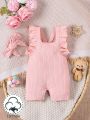Infant Baby'S Ruffled Striped Romper