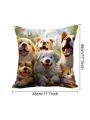 Animal Dog Printed Pillow Case