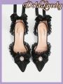 Dola Lovely Women'S Fashionable Black High Heel Single Shoes
