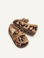 Cozy Cub Fashionable And Lovely Baby Comfortable Soft Soled Leopard Print Winter Warmth And Velvet Cozy Flat Shoes