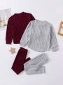 SHEIN Kids HYPEME Toddler Girls' Simple Comfortable Casual Suit For Autumn And Winter