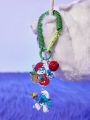 SHEIN X The Smurfs Christmas Gift Bell Shaped Keychain, Bag Charm Pendant
