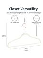 Velvet Slim Clothes hangers,Non Slip Suit Clothes Hangers,Ivory,Pack of 100