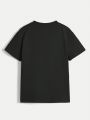 SHEIN Kids EVRYDAY Tween Boys' Casual Comfortable Solid Color T-Shirt (2 Colors/Set)