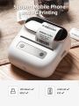 Phomemo M220 Thermal Bluetooth Label Makers - Wireless Thermal Label Maker for Address, Labeling, Mailing, File Folder Label, Office Supplies Organizing, Easy to Use, Portable Sticker Label Printer with 1 Roll Labels