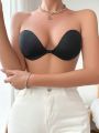 Women's Front Closure Adhesive Bra For Bare Look And Backless Dress, Solid Color