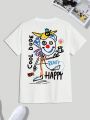 Manfinity EMRG Men's Clown And Letter Print T-shirt