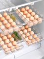 SHEIN Basic living 1Pc 1Pc Egg Holder Fridge Organizers and Storage Clear,Under Shelf Storage Drawer,Snap-on Refrigerator Storage Drawers For Eggs, Pull Out Refrigerator Egg Drawer, Storage Containers Fit For Fridge Shelf Under 0.6