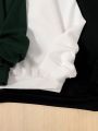 SHEIN Kids Academe 3pcs/set Loose Fit Academy Printed Hoodie Set For Teenage Boys