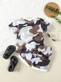 Baby Boy Casual Style Camouflage Print Shorts Set