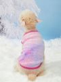 PETSIN 1pc Tie Dye Fuzzy Pet Coat