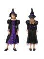 Witch Costume for Girls Kids, Halloween Party Fancy Dress Up Deluxe Set with Hat Skirt for Girls