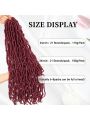 24 Inch 3 Packs Wine Red New Soft Locs Crochet Hair for , for Natural Butterfly Locks Style Crochet Hair, Black Curly and Pre -Looped Faux Locs Crochet Hair (24 Inch, 3Packs, Wine Red)