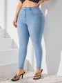 SHEIN VCAY Plus Size Slim Fit Jeans