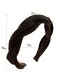 1pc Multiple Colors Knotted Chenille Hairband With Teeth, Suitable For Date, Party, Dancing, Daily, Home And Work Use