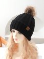 Morgan Mondays Co Winter Warm Knitted Beanie Hat With Pom Pom Ball And No Rim