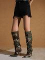 Styleloop Fashionable Camouflage Long Boots