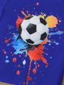 SHEIN Young Boy Football Printed T-Shirt
