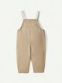 Cozy Cub Infant Boys' Casual Solid Color Suspender Jumpsuit