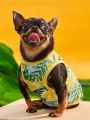 PETSIN Petsin Lemon Printed Pet Vest, Suitable For Both Cats And Dogs