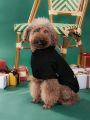 JasmyneWhite Shein X Jasmynewhite 1pc Dog Clothes Hoodie With Letter Embroidery, Autumn & Winter