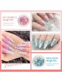 Morovan Poly Gel Nail Kit: Starter Kit 8 Pcs Poly Nails Gel Kit with U V Lamp 48W Complete Poly Gel Kit with Everything Professional