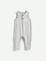Cozy Cub Baby Boy Letter Printed Sleeveless Romper And Long Pants Set