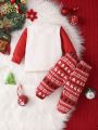 Baby Girl Christmas Print PJ Set