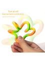 18pcs Green, Orange And Yellow Twisted Ropes Diy Toy, Stress Relief Artifact, Office Fidget Toy