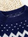Baby Boy Geo Pattern Sweater & Knit Pants for Christmas