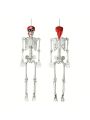 Halloween Decorations Skeleton Skull Spirit Scary Life Size Props Posable Skeleton with Movable Joints for Adjusting Hands and Feet Flexibly for Indoor Outdoor Spooky Scene Haunted House