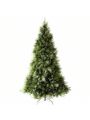 7.5-FT Artificial Christmas Tree with 1685 Tips,400LED, Unlit Hinged Spruce PVC/PE Xmas Tree for Indoor Outdoor, Green