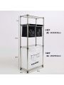 Laundry Hamper 3 Tier Laundry Sorter with 4 Removable Bags for Organizing Clothes, Laundry, Lights, Darks,Three hooks