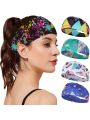 1pc Sporty Printed Headband Hair Tie For Daily Use