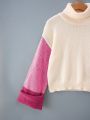 Teenage Girls' Turtleneck Flare Sleeve Sweater