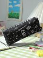 1pc Astronaut & Planet Pattern Stationery Bag, Creative Portable Pen Bag For School Student Stationery Organizer