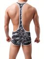 Men's Sexy Camouflage Bodysuit