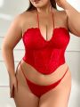 Plus Size Solid Color Body Shaping Suit