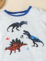 Baby Boys' Lovely Dinosaur Printed Outfit For Autumn And Winter