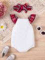 Baby Girl Graphic Wide Strap Bodysuit With Headband