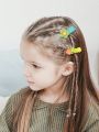 40pcs/set Random Cartoon Flower Animal Fruit Themed Hair Clips For Girls, Baby Hair Accessories