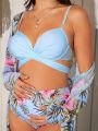 SHEIN Maternity Floral Print Bikini Set Beachwear