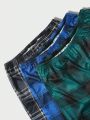 Men's Plaid Home Clothes Bottoms (3pcs Suit)