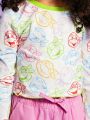 TEENAGE MUTANT NINJA TURTLES X SHEIN Little Girls' Cartoon Printed Long Sleeve T-Shirt