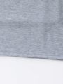 SHEIN Kids SUNSHNE Young Girl's Ruffle Edge Round Neck T-Shirt