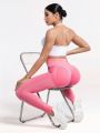 SHEIN Yoga Basic Women's Solid Color Yoga Sport Leggings